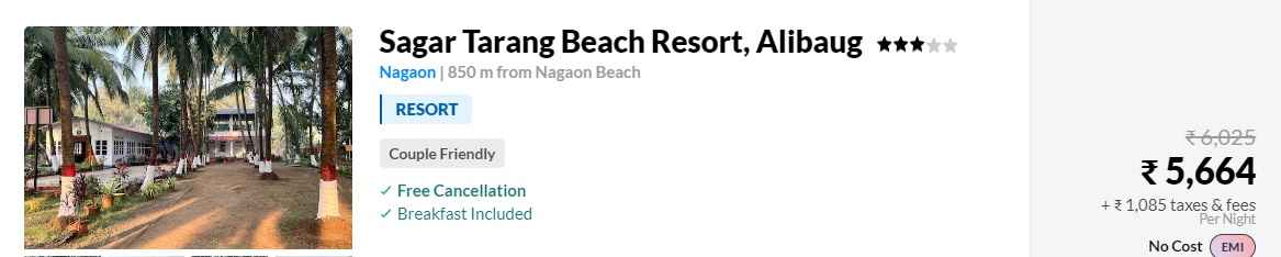 Sagar Tarang Beach Resort